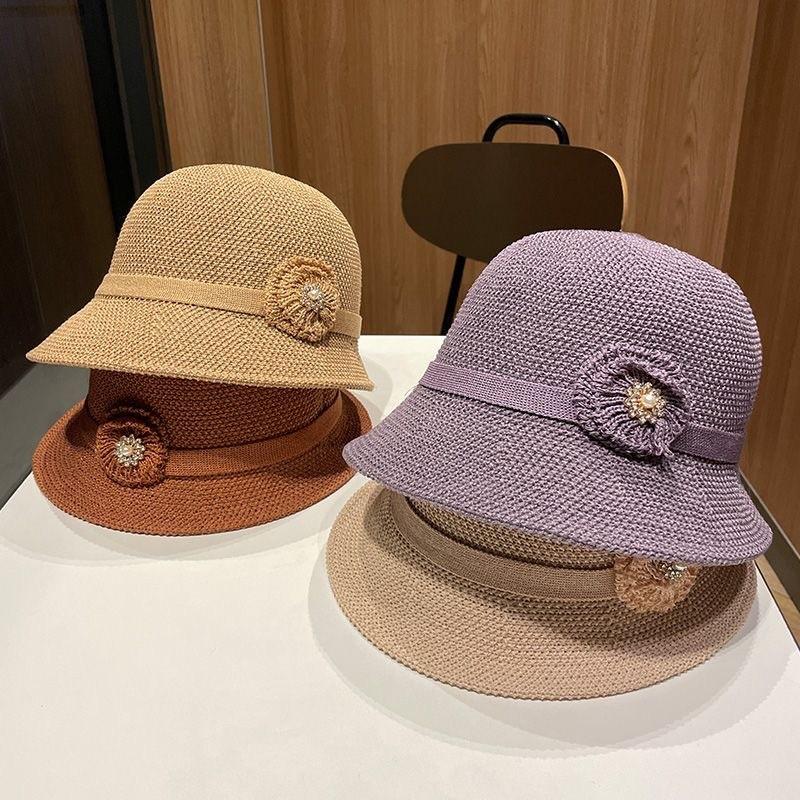 Summer Ladies Hat With Floral Pattern And Sun Protection For Outdoor Travel