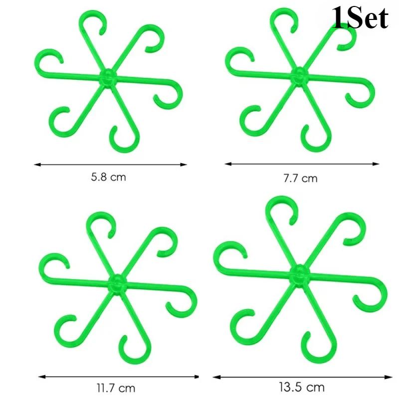 1/2/3Sets Reusable Plant Stem Folding Frame Garden Tools No Stake Trellis Plant Stem Support Support Branches Stem Organizer