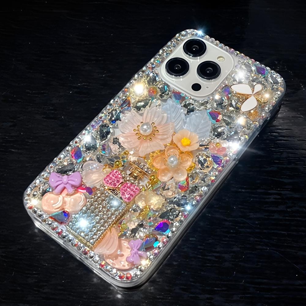 Glitzer Bling Strass Handyhülle Für XiaoMi 15 Ultra 14 Pro 14T 14A Plus 13 Lite 13T 12 12T 12S 12X 5G 3D Floral Kristall Diamant Glitzer Hülle