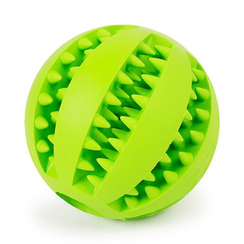 Gummiball Kauen Haustier Hund Welpe Zahnen Dental Gesundes Leckerli Reinigen Spielzeug
