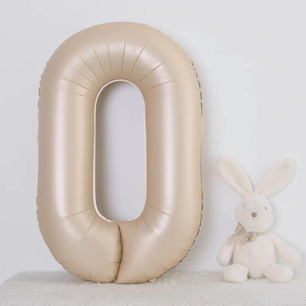 40-Inch Cream Number Balloon for Kids' First Birthday Party Decoration