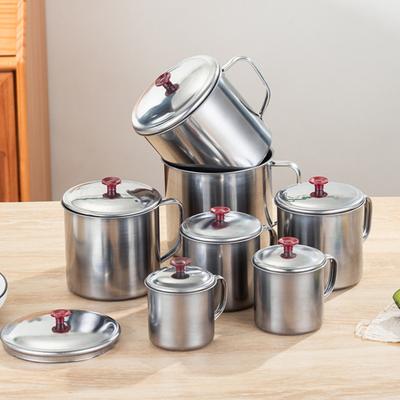 Stainless Steel Cup with Lid Camping Coffee Mug Insulated Tea Cup for Travel Shatterproof Metal Juice Mug