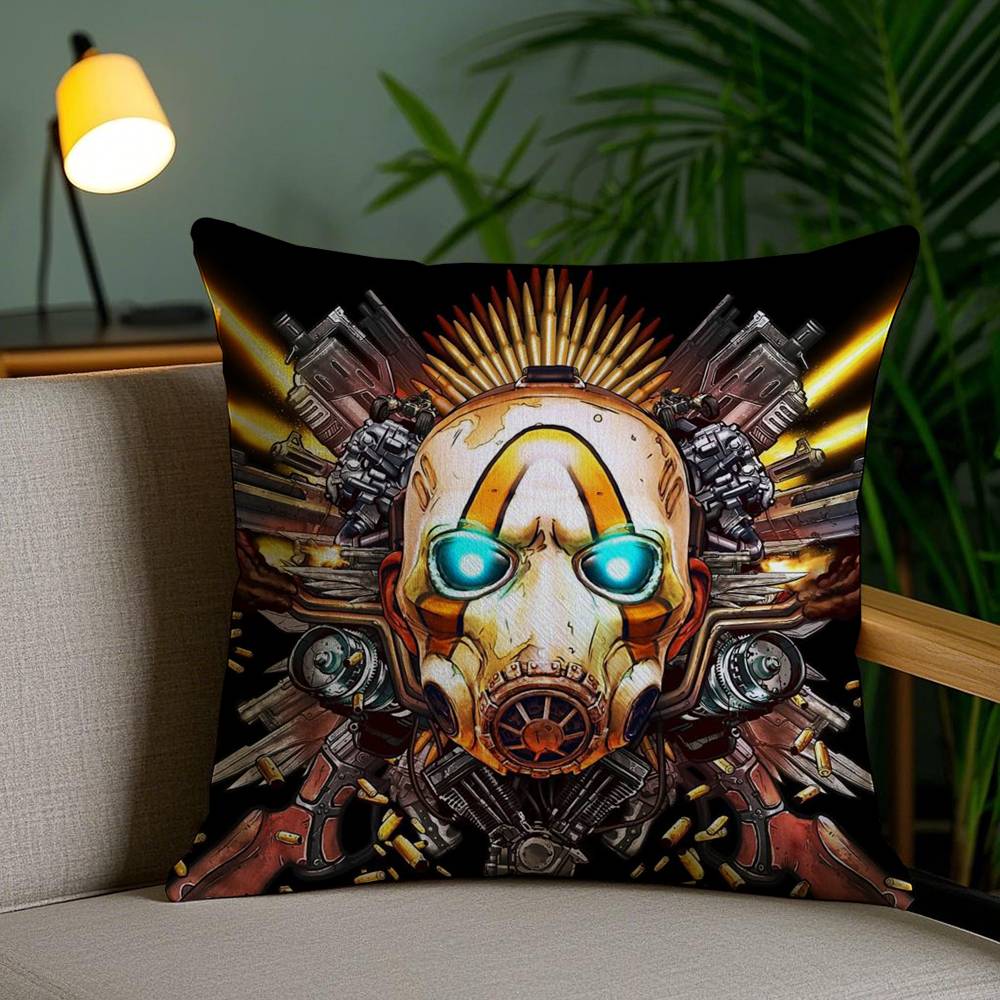 B-Borderlands Game Pillow Case Home Dorm Chair Back Short Plush Double-sided Printing Office Nap Time Cushion Cover