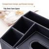 RYZH Leather Desk Organizer with Tissue Box and Pen Holder