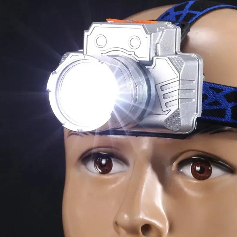 High-Lumen LED Headlamp for Hunting - Rechargeable, Waterproof, Ideal for Camping & Hiking