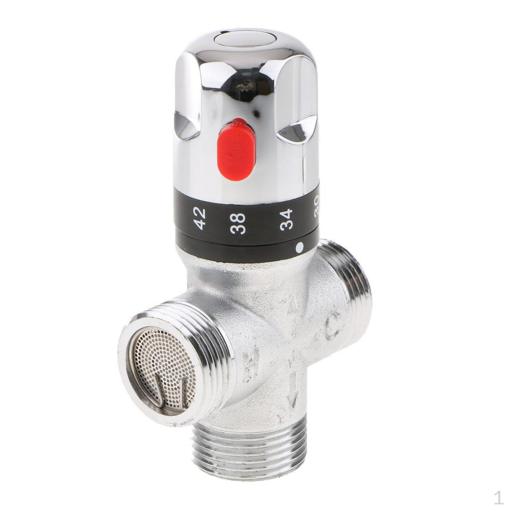 

3-Way Solar Thermostatic Mixing Valve Water Heater Control Mixer #4 DN25
