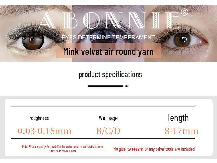 16-Row Matte Round Mink Velvet Manga Style Eyelashes - Natural, Comfortable, Dense, and Manually Bloomed.