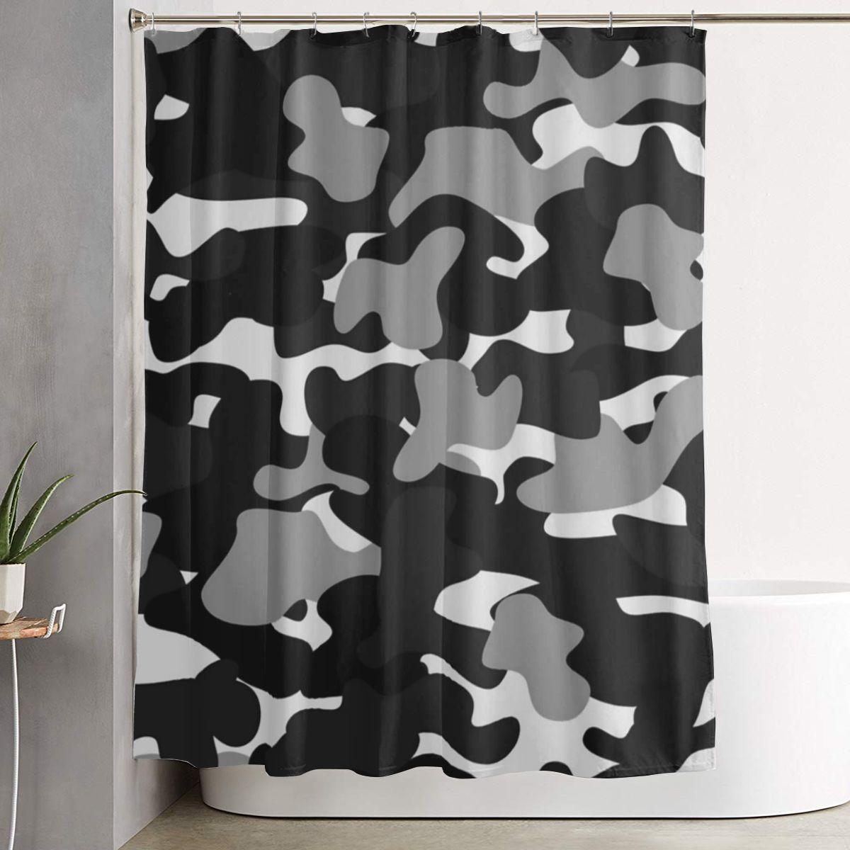 Jessica Chen Camouflage Pattern Military Army Background Camo Shower Curtain Bathroom Polyester Waterproof Bath Curtains With Hooks