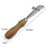 Adjustable Leather Edge Creaser Scriber Crimping Scalloped Crimper Wood Press Line Craft Tool For DIY Handmade Stitching Groover