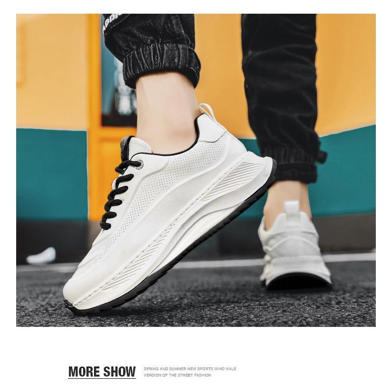 Men's Shoes,Leather Sports Casual Shoes,Korean Version of The Height of The Old Dad Tide Shoes