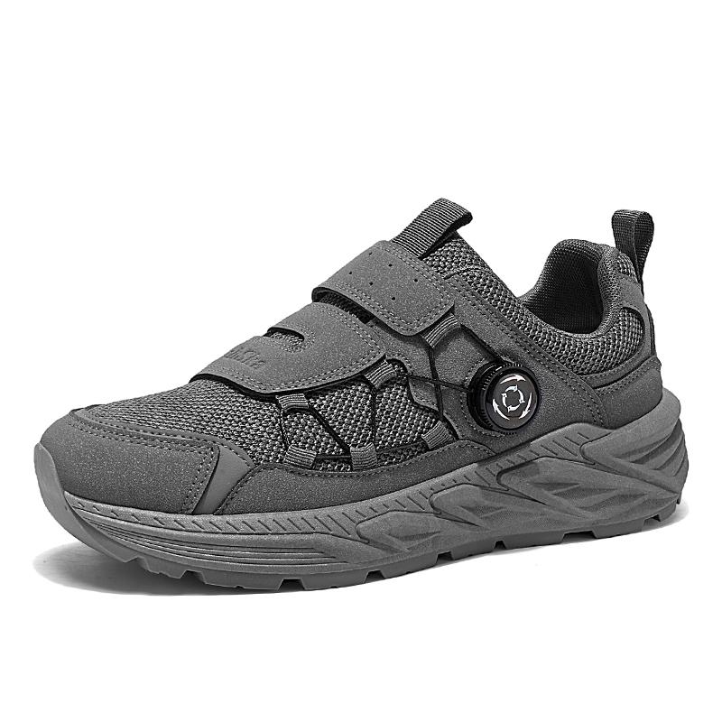 New Rotary Buckle Men's Trekking Shoes Outdoor Platform Hiking Shoes Men Climbing Shoes Mesh Breathable Walking Sneakers For Man