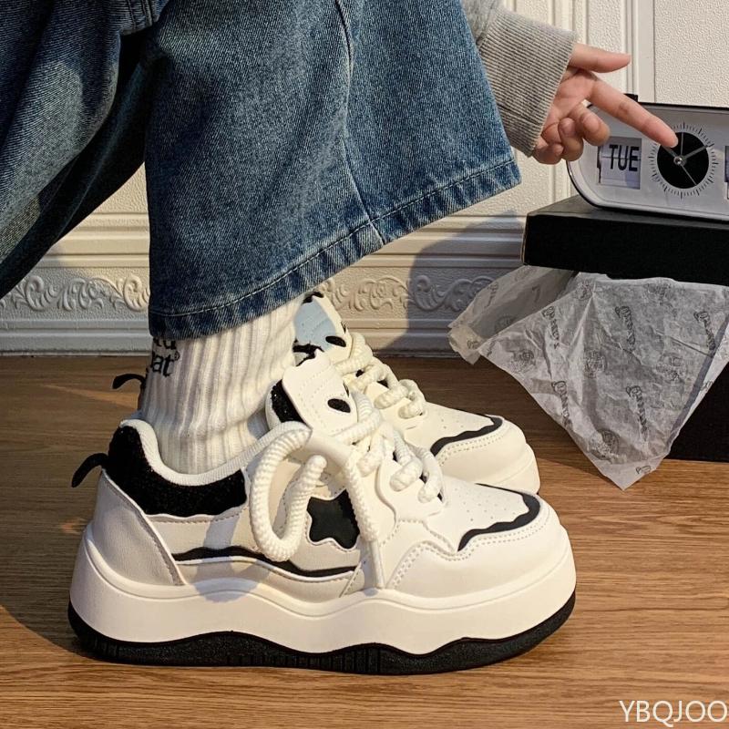 Retro New Women's Shoes Autumn and Winter Thick Soled Sports Popular Casual Versatile Vulcanized Shoes Temperament Single Shoe