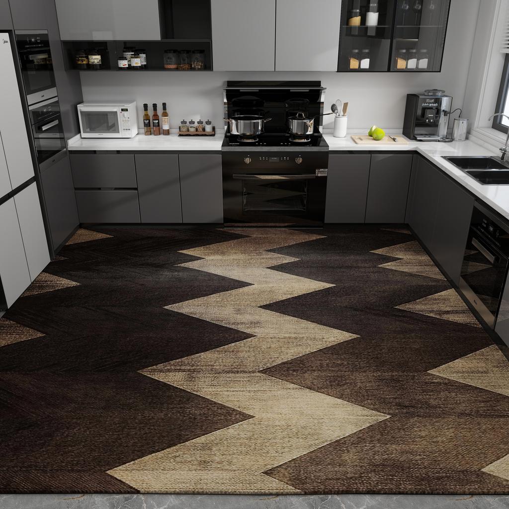 Kitchen Floor Mat Simple and Dirt-resistant Carpet Home Decoration Anti-slip Foot Mats Wear-resistant Large Size Mats