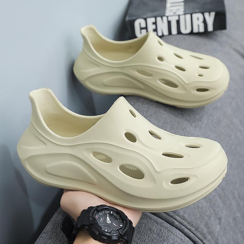 

Весенние мужские дышащие и удобные однотонные модные повседневные универсальные мужские туфли с отверстиями 44-45