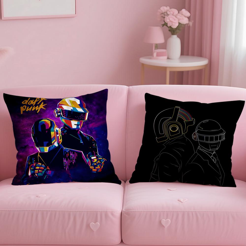 Klassische Band Daft Punk Kissenbezug Weich & Leicht zu Waschen – Vielseitig für Sofa, Bett, Reise und Büro