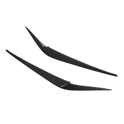 1 Par de Pegatinas Cejas para Faros Delanteros Cubierta Adhesiva Párpado Faro de Coche Reemplazo para X3 X4 G01G02 2018+(Carbón     )