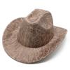 Semiš Light Plate Texture Western Denim Klobouk Pánské a Dámské Retro Big Eaves Outdoor Sunshade Jazz Hat