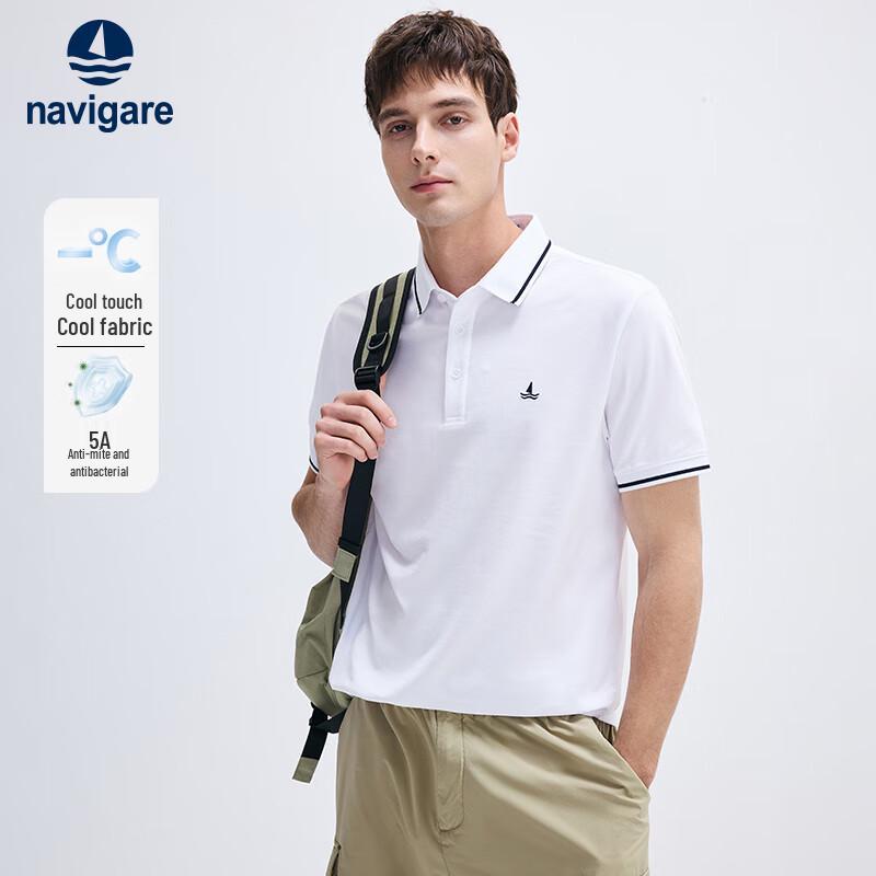 Navigare Men s Cooling Anti-bacterial Short Sleeve Polo Shirt L