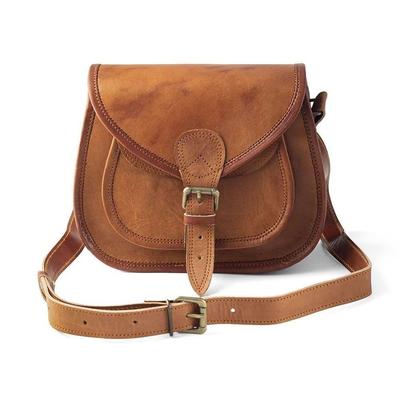 Goatter Leather Casual Sling Bag for Girls and Women. Vintage Cross-Body Bag.
