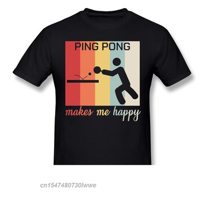 Funny Ping Pong Table Tennis Rackets 2024 New Arrival Tshirt Spin Unique Design Shirt Crewneck Cotton For Unisex Tshirt