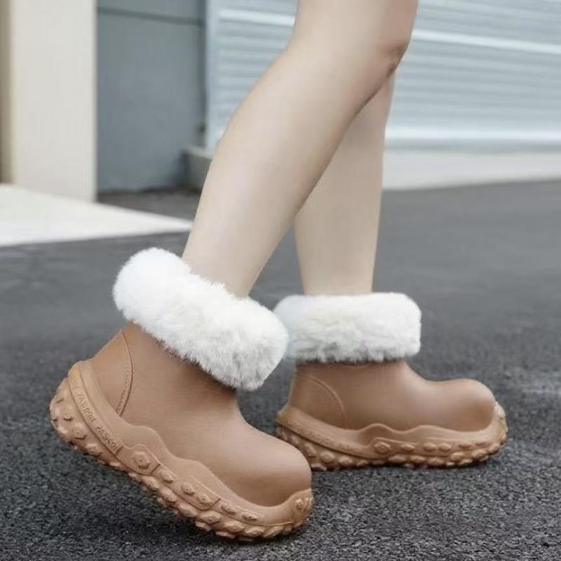 Fashion New Winter Waterproof and Warm Women's Boots Comfortable Lightweight Women's Cotton Boots Fashionable and Versatile Cotton Boots