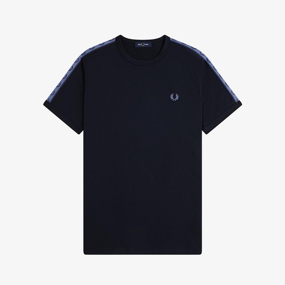 Fred Perry [Sport] Contrast Tape Ringer T-Shirt - Navy/Ace Blue Afpm2614613-29B