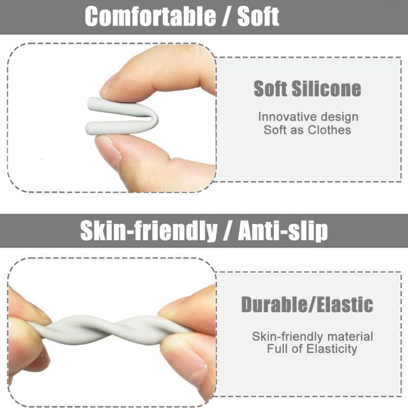 2 Pairs Glasses Anti-Slip Cover Ear Hook Silicone Anti-Slip Holder For Sunglasses Eyeglass Leg Temple Tips Black White Brown