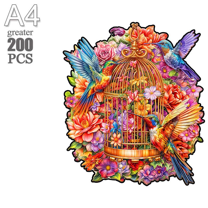 Non-Toxic Owl Wooden Animal Puzzle Diy Crafts Brain Trainer Puzzles Game For Kids Adult Educational Wood Toy Gift Medium Difficulty Jigsaw