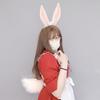 Cute Plush Rabbit Ears Headband Comic-Con Cosplay Props Animal Ears Headdress Beast Tail Simulation Rabbit Tail