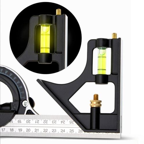 Woodworking Straight Edge, Right Angle Ruler - Adjustable Woodworking Ruler, Angle Measuring Tool, Adjustable Combination Right Angle Ruler for Woodwo