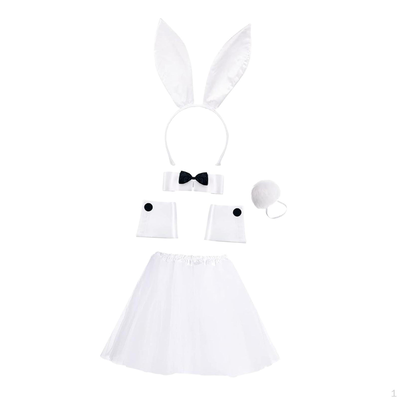 

Аксессуары для костюмов кроликов, животных для выступлений, карнавальных костюмов, фестивалей белый