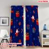 2pcs 2D Flat Printing Fashionable Christmas Curtains Christmas Santa Snowflakes Gift Digital Printed Polyester Drapes Holiday