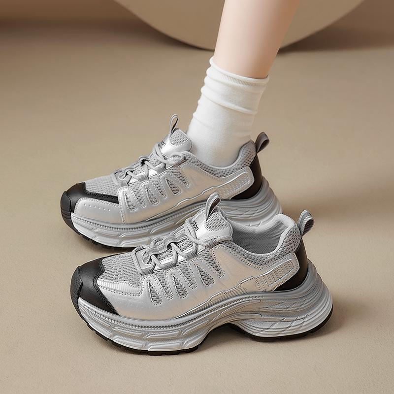 Augustine Daddy Shoes Women's 2025 New Autumn Platform Fried Street Leisure Sports Little White Shoes Lightweight Running Shoes