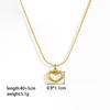 Elegant Personalized Double Heart Pendant Titanium Steel Necklace for Women