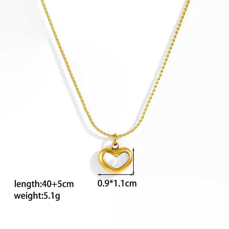 Elegant Personalized Double Heart Pendant Titanium Steel Necklace for Women