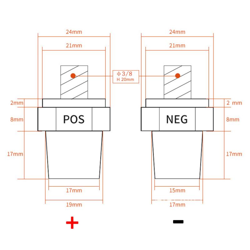 Araç Akü Bağlantı Terminali Pozitif Negatif Araç Akü Terminal Kelepçesi Klips Konnektör