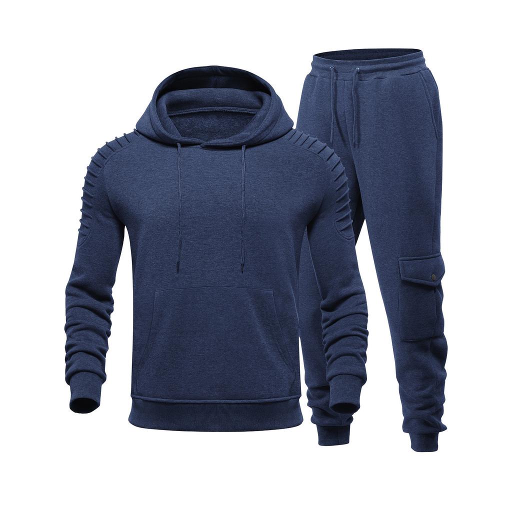 Men's Sweatshirt Suit Men's Solid Color Casual Sports Suit Sweatshirt Suit