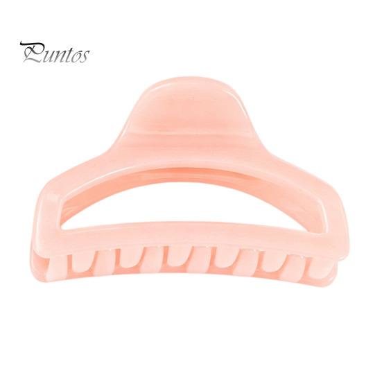 Non-slip Hair Clip Back Head Claw, Hollow Design Shark with Anti-slip Thick Claw Teeth, Lightweight Acrylic Shower for Long Macaron Color