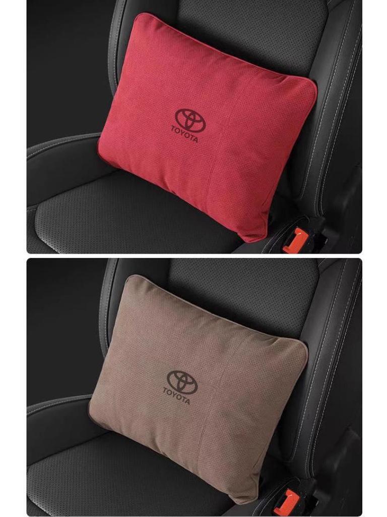 Suede Lumbar Support Cushion for Toyota Headrest - Camry, Highlander, Avalon, RAV4, Wildlander