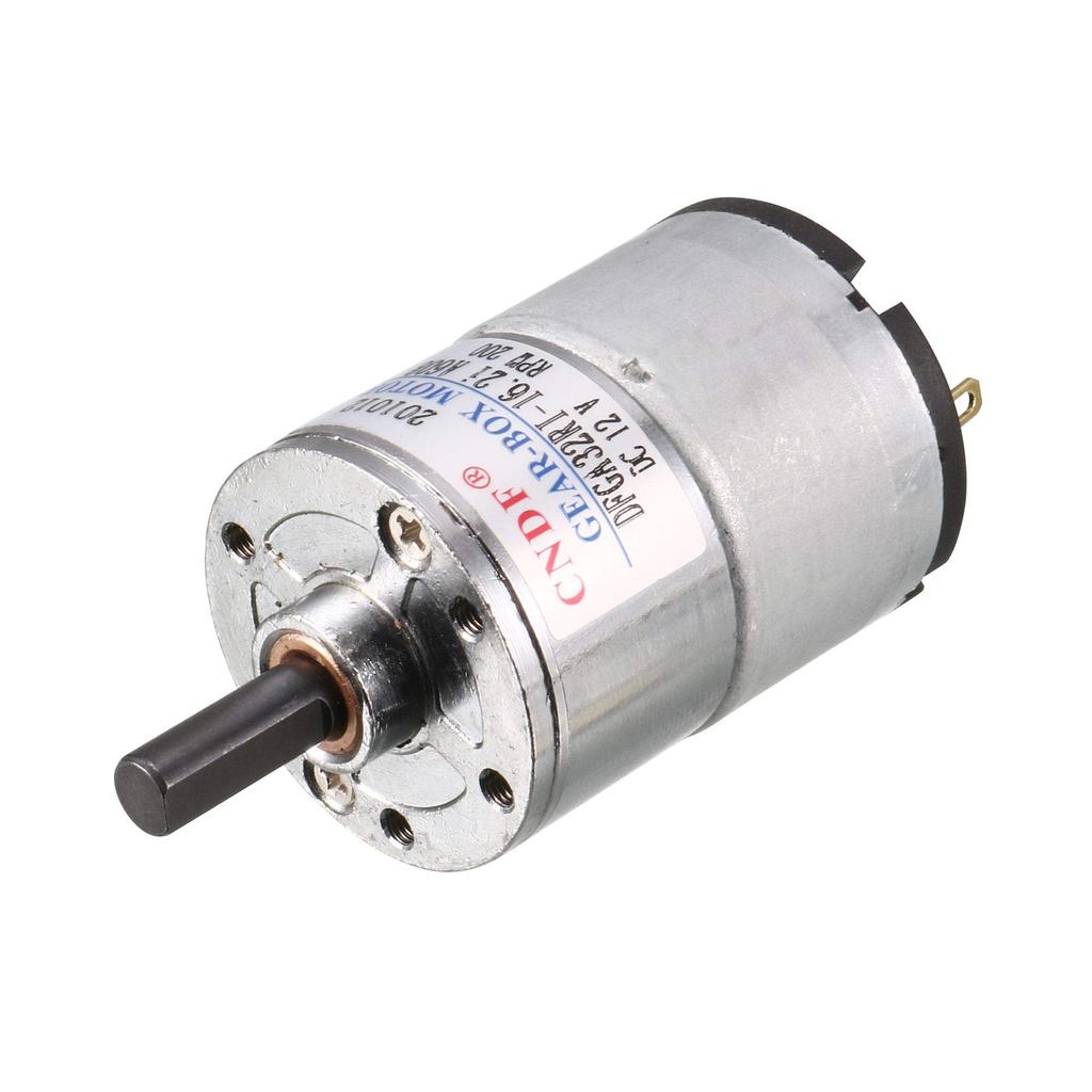 Uxcell DC Převodový Motor DC 200 Motor s Vysokým Točivým Momentem a Rychlostí, Skříň, 12V, ot/min,