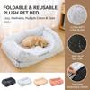 Winter Plush Memory Foam Pet Bed with Removable Cover