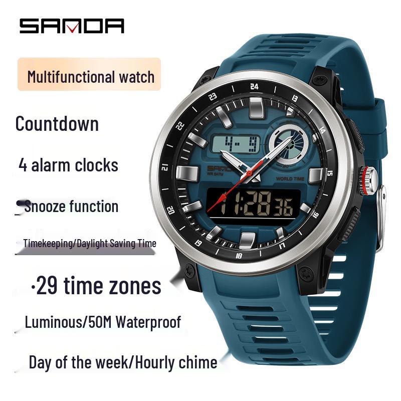 

Sanda Unisex Digital Sports Watch with 4 Alarms, Outdoor Stopwatch, and Running Timer