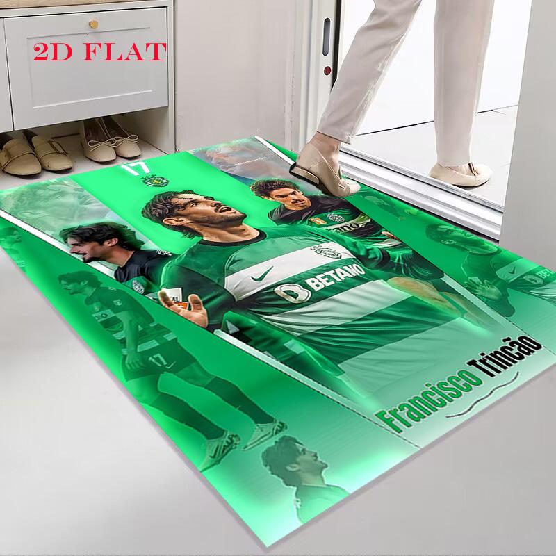 Sporting CP Teppich für Wohnzimmer Schlafzimmer Zuhause Sofadekoration, Rutschfeste Bodenmatte für Kinder zum Spielen