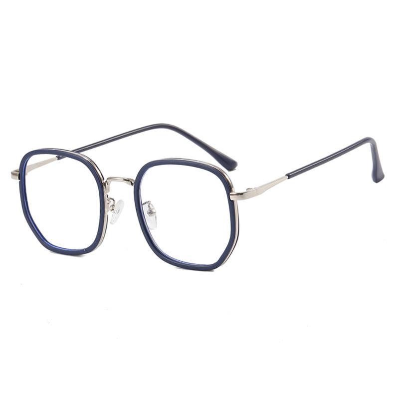 New Brand Milk Coffee Color Women Square Frame Photochromic Anti Blue Light Prescription Reading Glasses