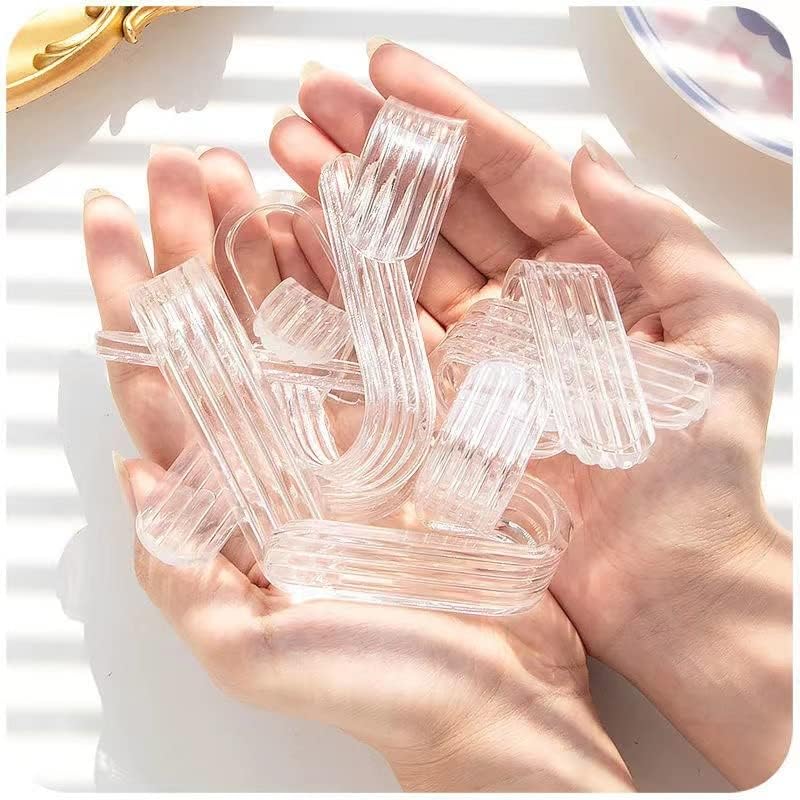 10/20PCS Acrylic Tranparent Adhesive Hook Clothes Hook Kitchen Bathroom Wall Holeless Strong Adhesive Rack Hooks Home Organizer