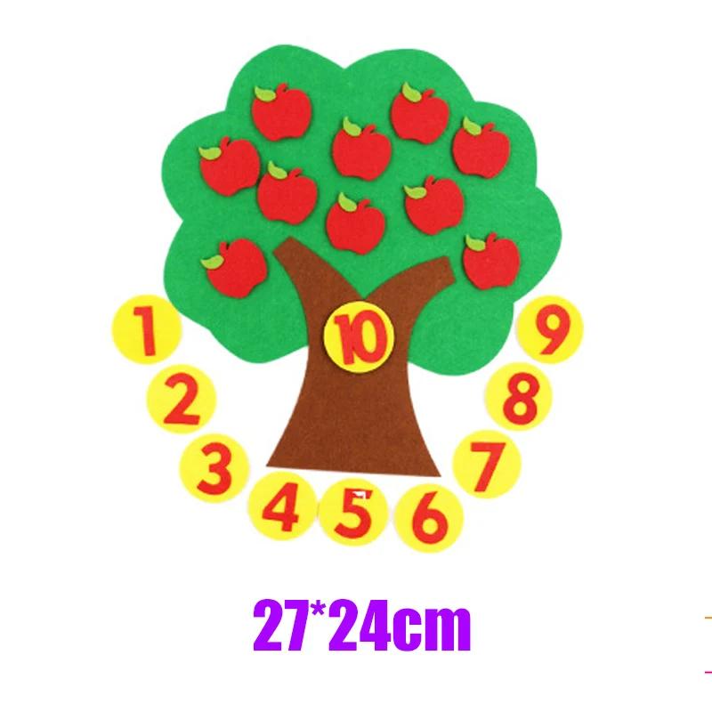 

Детские игрушки Монтессори, фетровые цифры на пальцах, математическая игрушка, детский счет, раннее обучение для развития интеллекта малышей