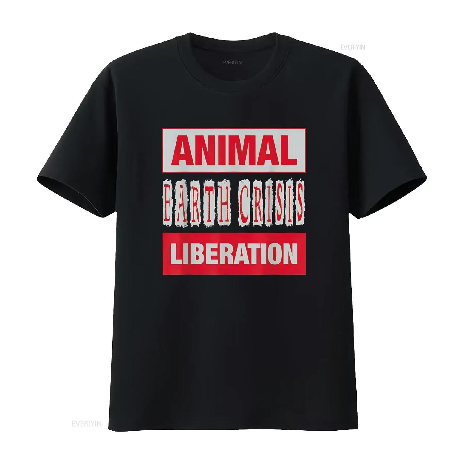 

Animal Earth Crisis Liberation Rights T Shirt vintage Washed graphic Comfortable Stylish designer clothes homme Versatile XXXXXL чорний