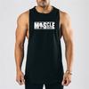 Muscleguys Summer Breathable Wide Shoulder Casual T-shirts Men's Sports Running Fitness Crew Neck Tank Tops
