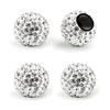 4 Pack Car Valve Stem Caps Crystal Rhinestone Schrader Valve Cover Tire Valve Caps Attractive Dust-proof Bling Decoration Universal Accessories