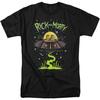Rick and Morty Space Cruiser Rides T-Shirt, Black, XX-Large